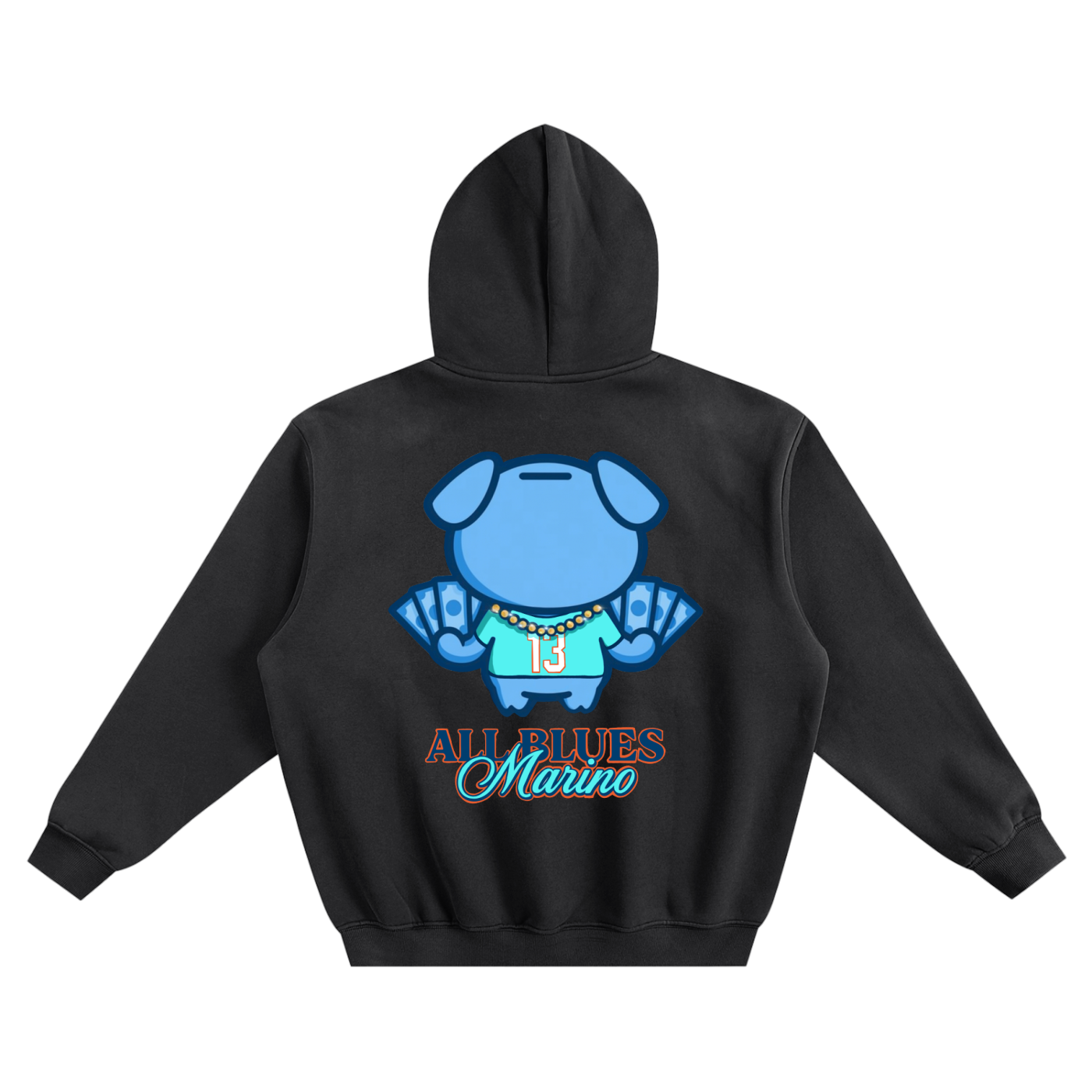 All Blues Marino Fleeced Boxy Hoodie