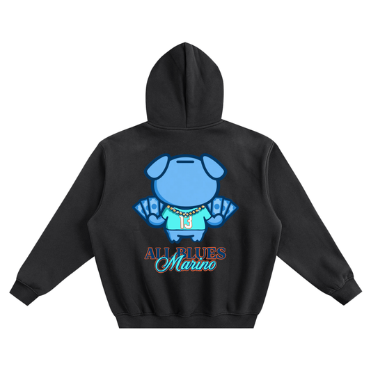All Blues Marino Fleeced Boxy Hoodie
