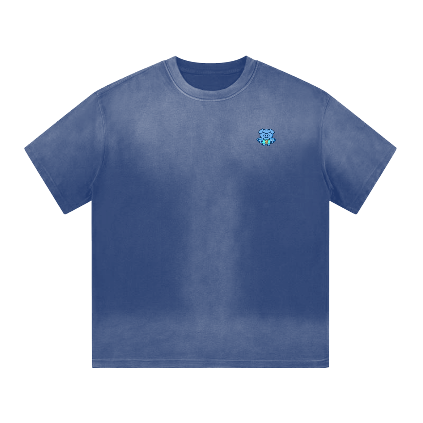 All Blues Marino Washed Drop Shoulder T Shirt