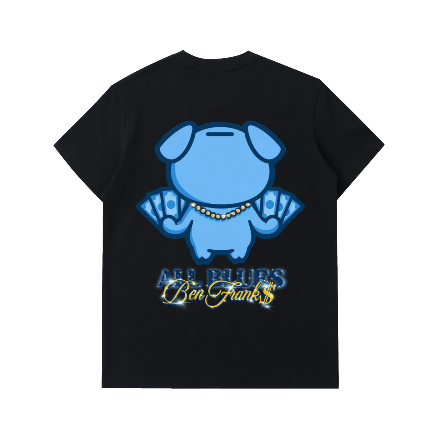 All Blues Ben Frank$ Heavyweight Cotton T Shirt
