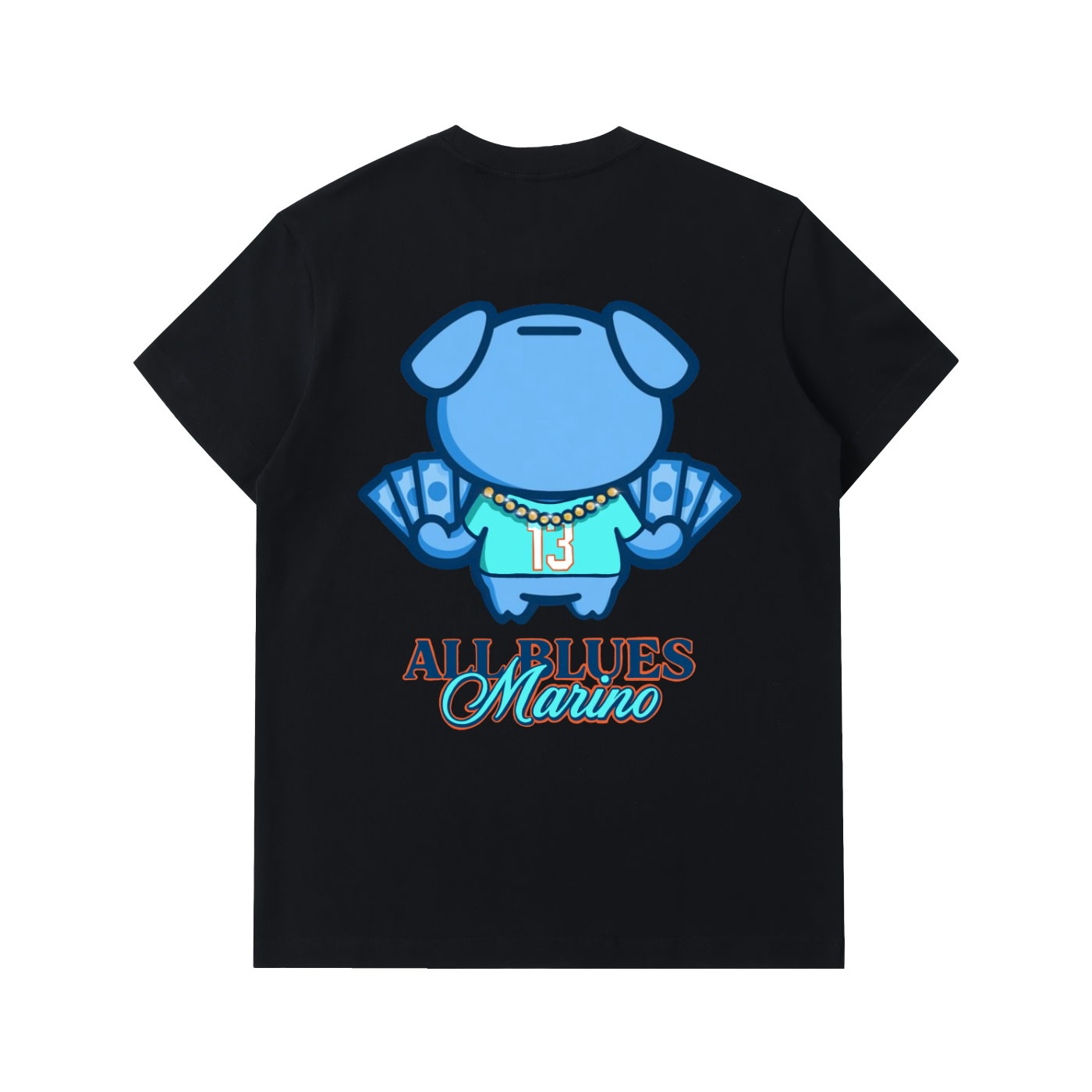 All Blues Marino Heavyweight Cotton T Shirt