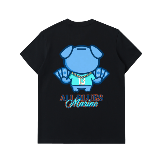 All Blues Marino Heavyweight Cotton T Shirt