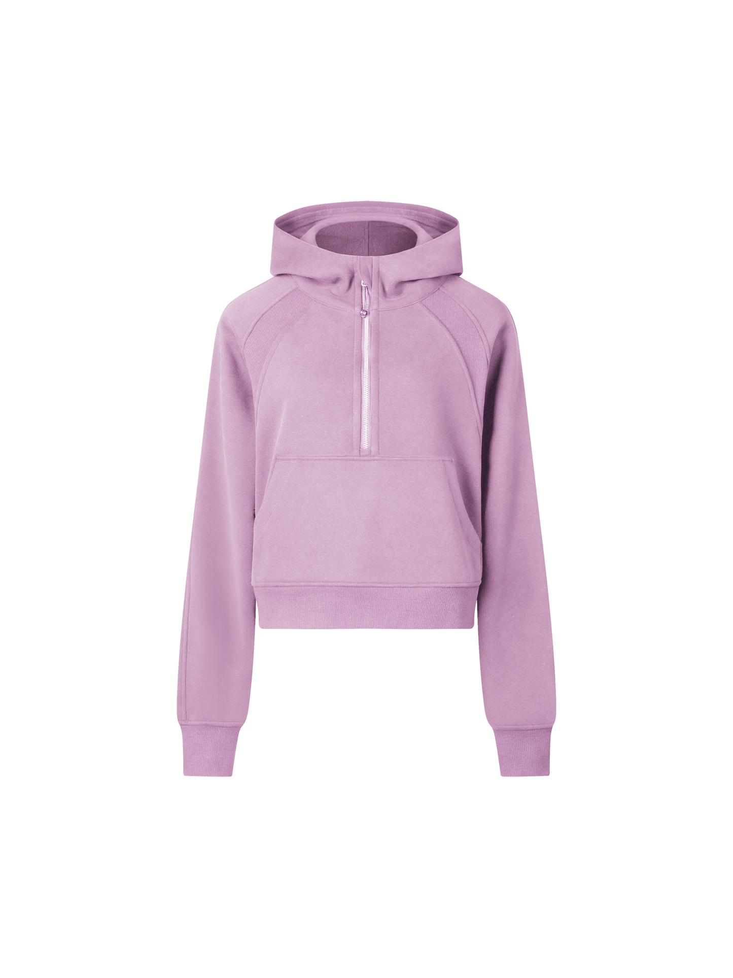 All Blues Breast Cancer Awareness (front only) Women's Cropped Half Zip Hoodie
