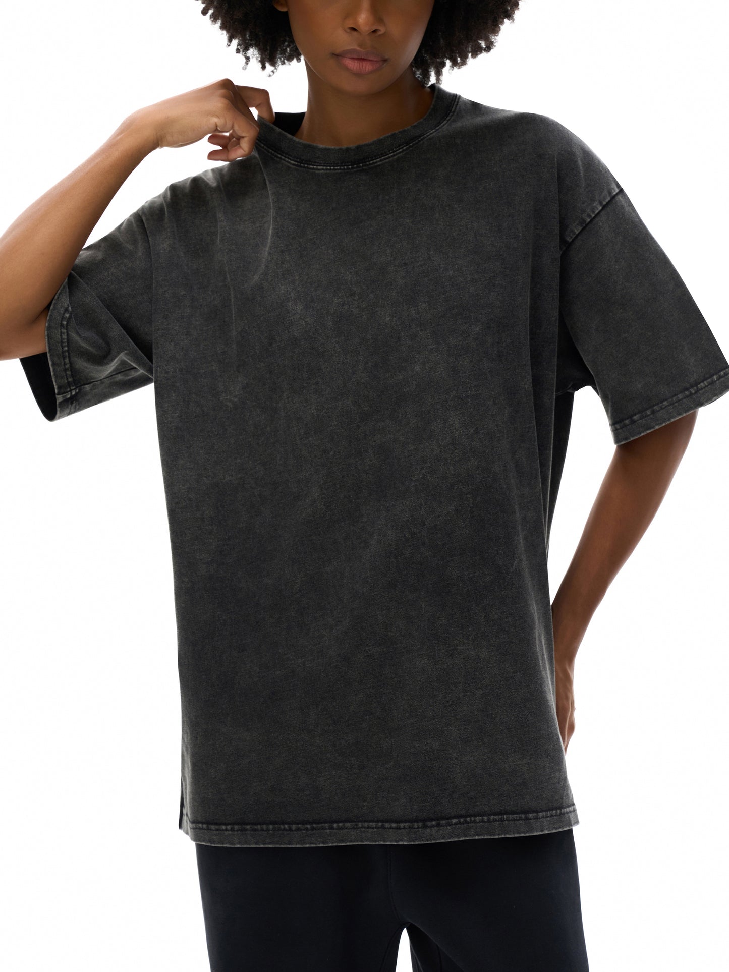 All Blues Hall-O-Scream Snow Washed Oversized Cotton T Shirt