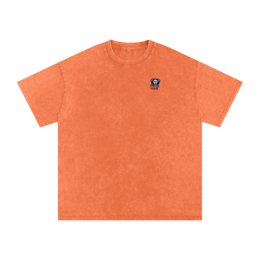 All Blues Hall-O-Scream Snow Washed Oversized Cotton T Shirt