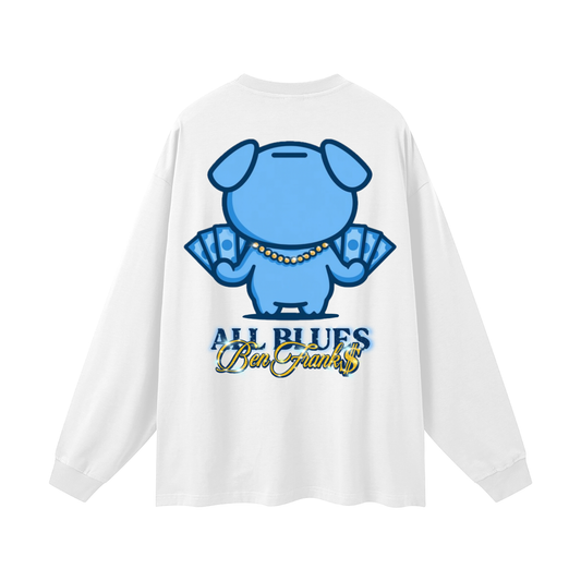 All Blues Ben Frank$ Oversized Long Sleeve