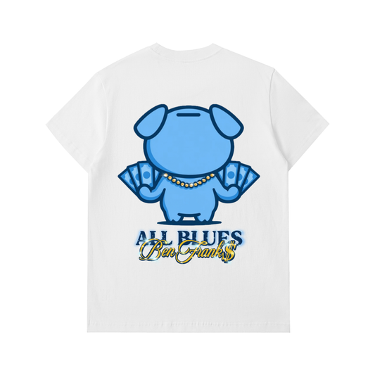 All Blues Ben Frank$ Heavyweight Cotton T Shirt
