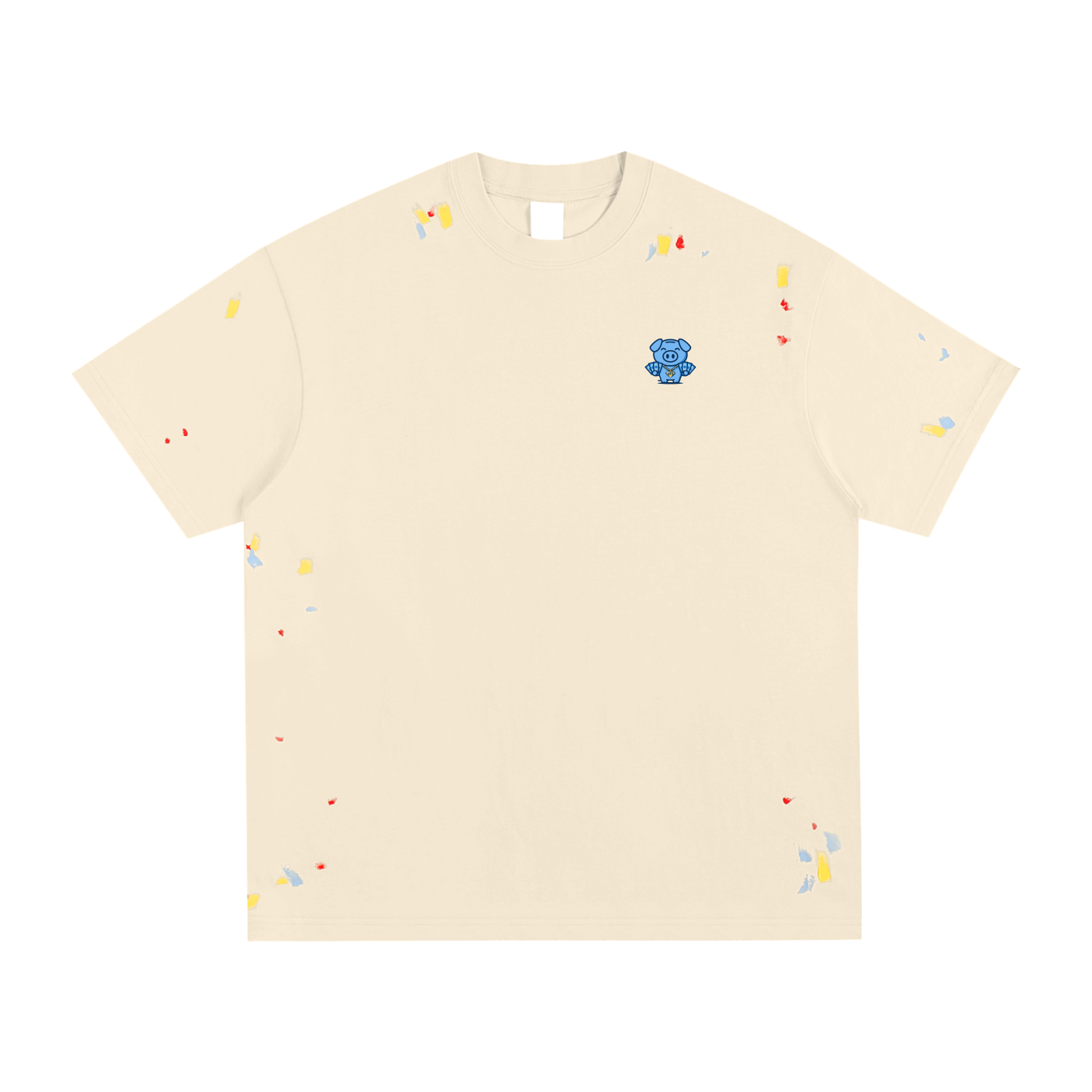 All Blues Ben Frank$ Paint Splatter T Shirt