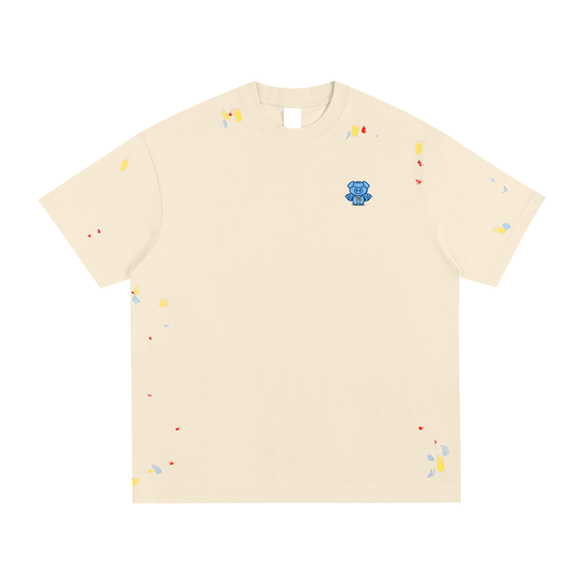 All Blues Ben Frank$ Paint Splatter T Shirt