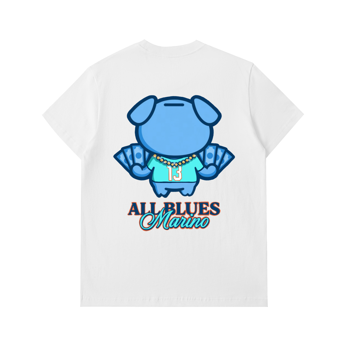 All Blues Marino Heavyweight Cotton T Shirt