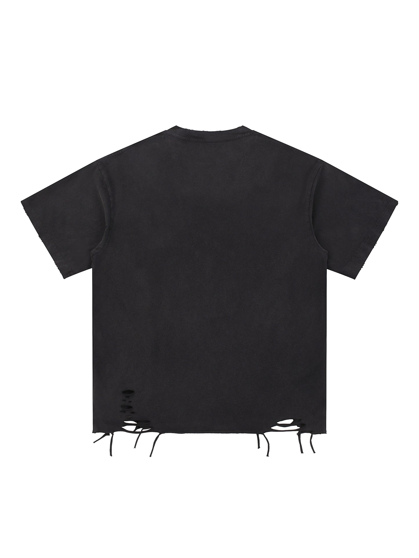 All Blues Hall-O-Scream Snow Washed Raw Hem T Shirt