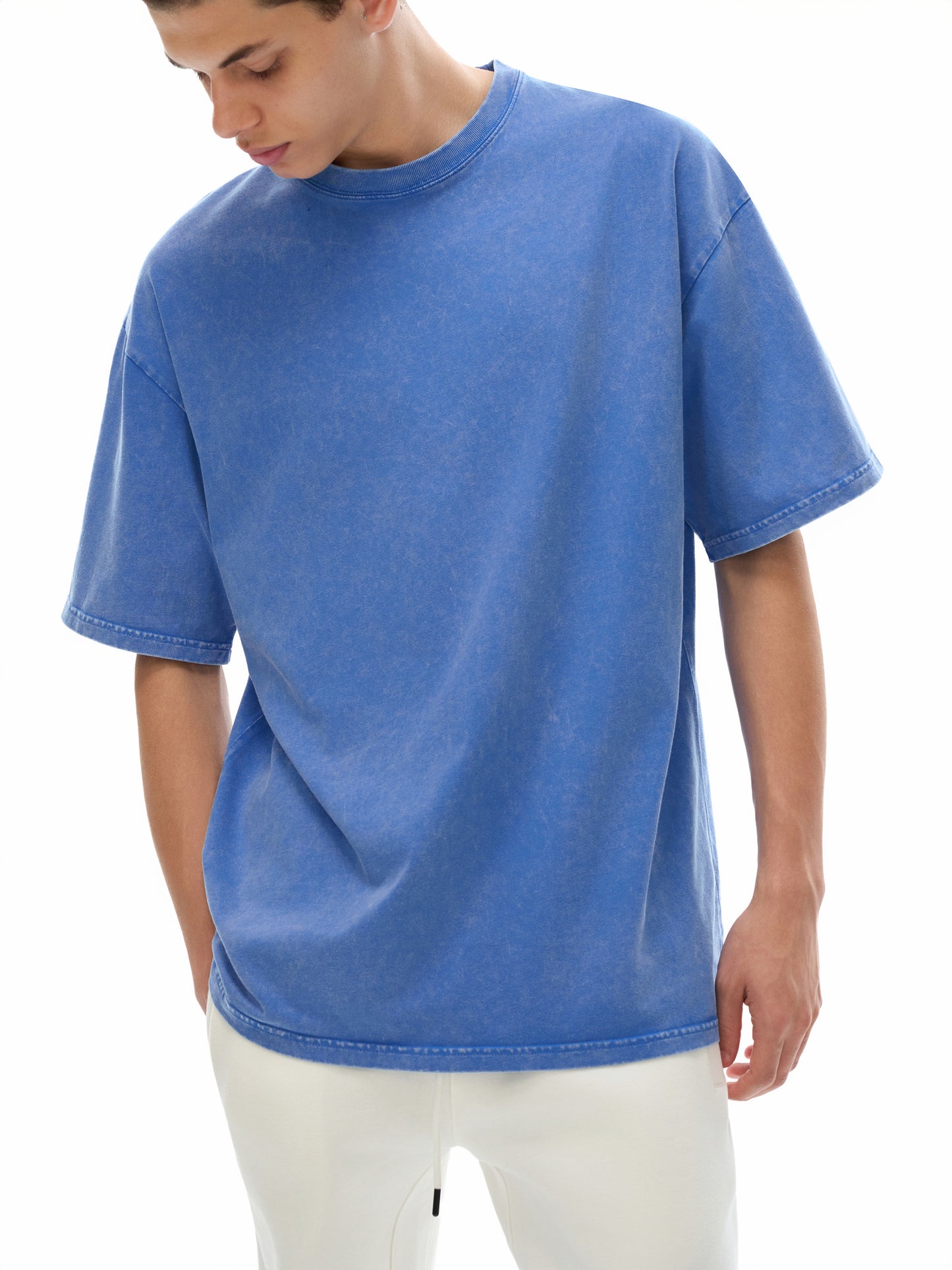 All Blues Hall-O-Scream Snow Washed Oversized Cotton T Shirt
