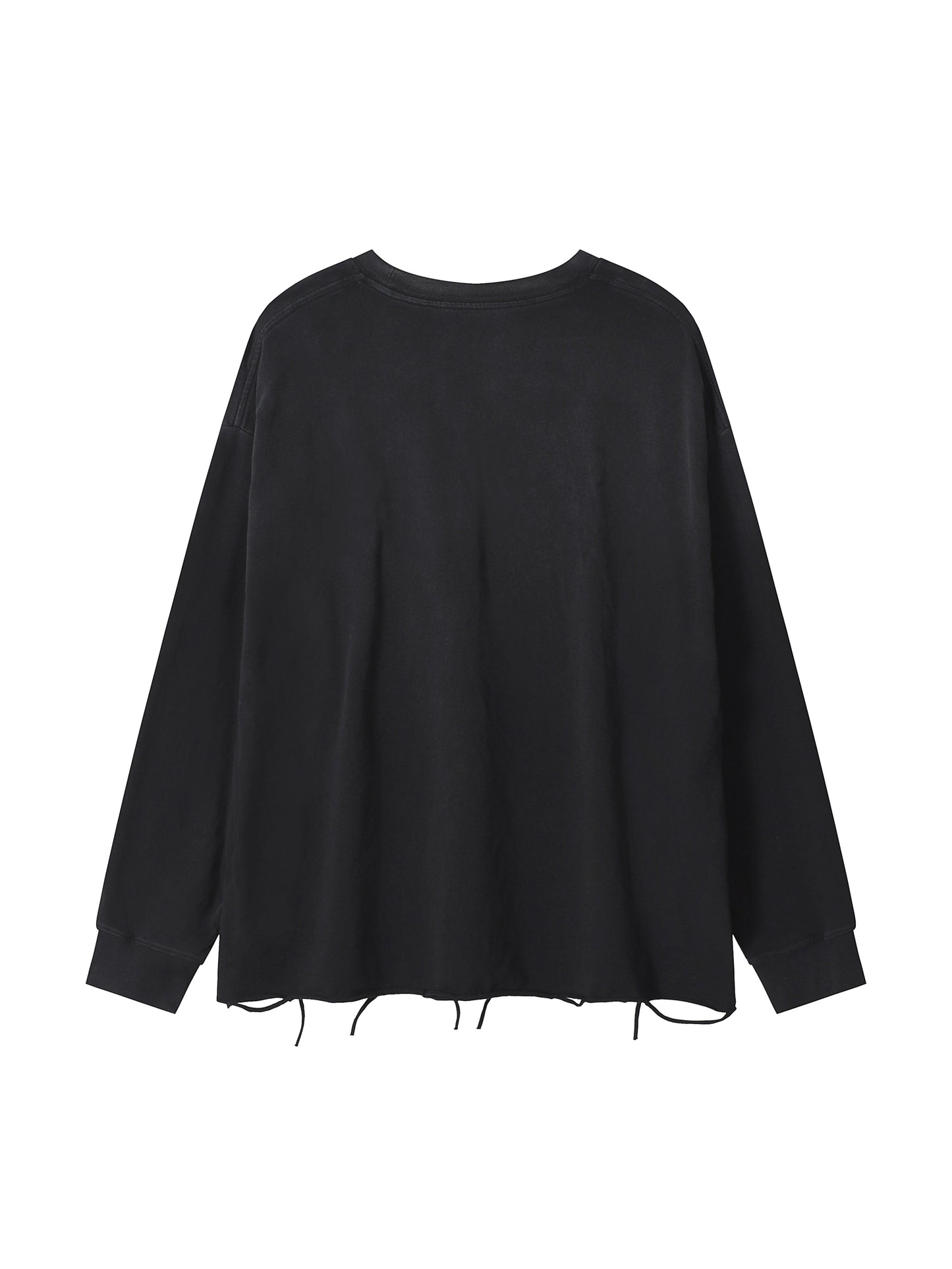 All Blues Hall-O-Scream Snow Wash Raw Edge Cotton Longsleeve T Shirt